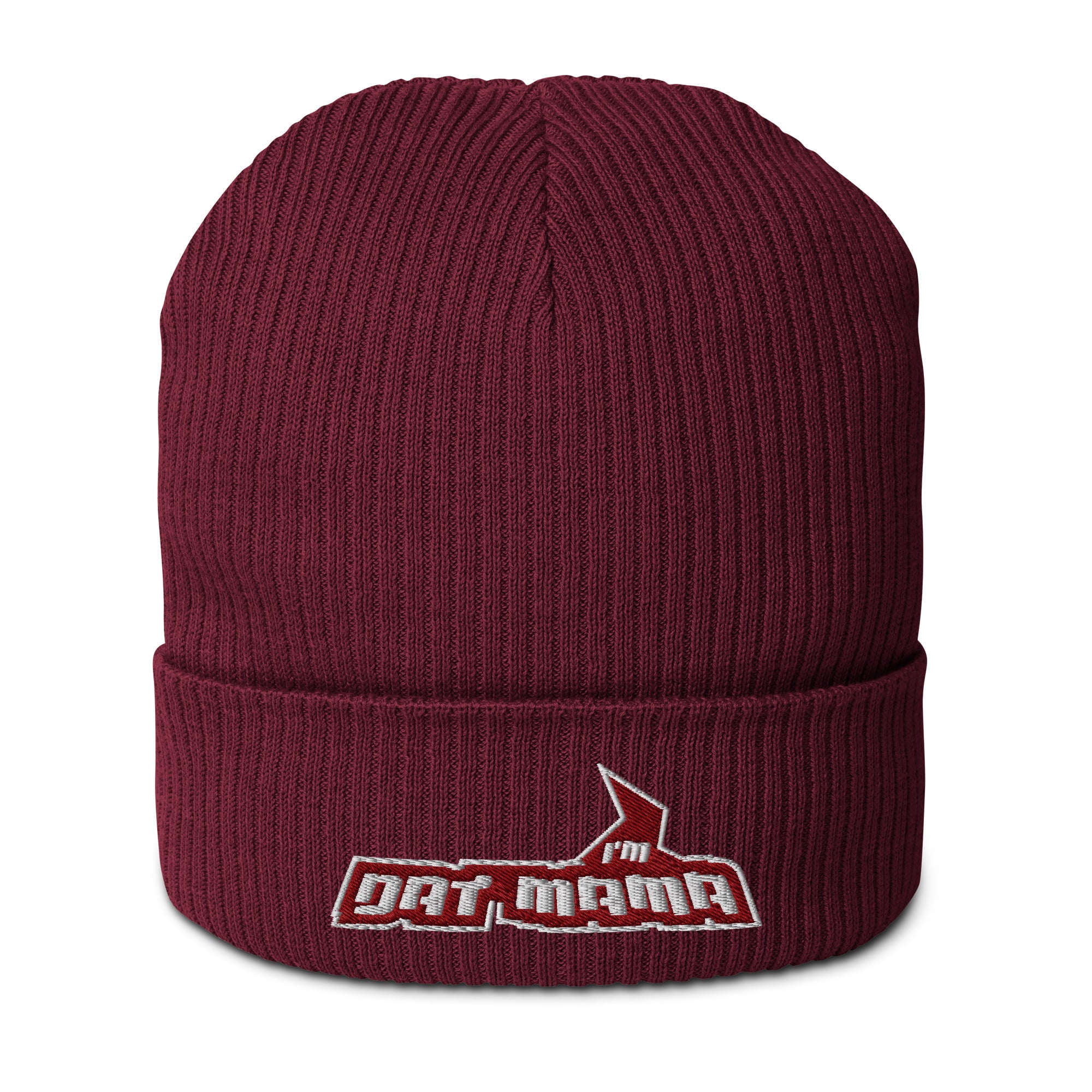 MARK MY WORD! Embroidered Organic Ribbed Beanie