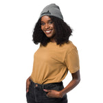 Load image into Gallery viewer, MARK MY WORD! Embroidered Organic Ribbed Beanie
