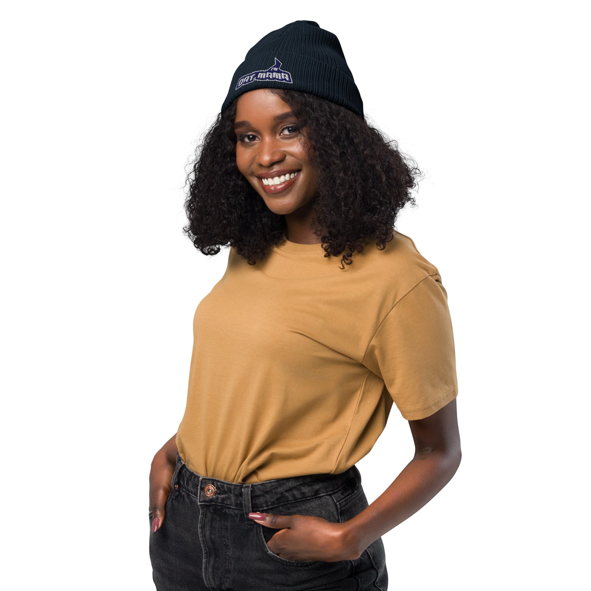 MARK MY WORD! Embroidered Organic Ribbed Beanie