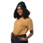 Load image into Gallery viewer, MARK MY WORD! Embroidered Organic Ribbed Beanie
